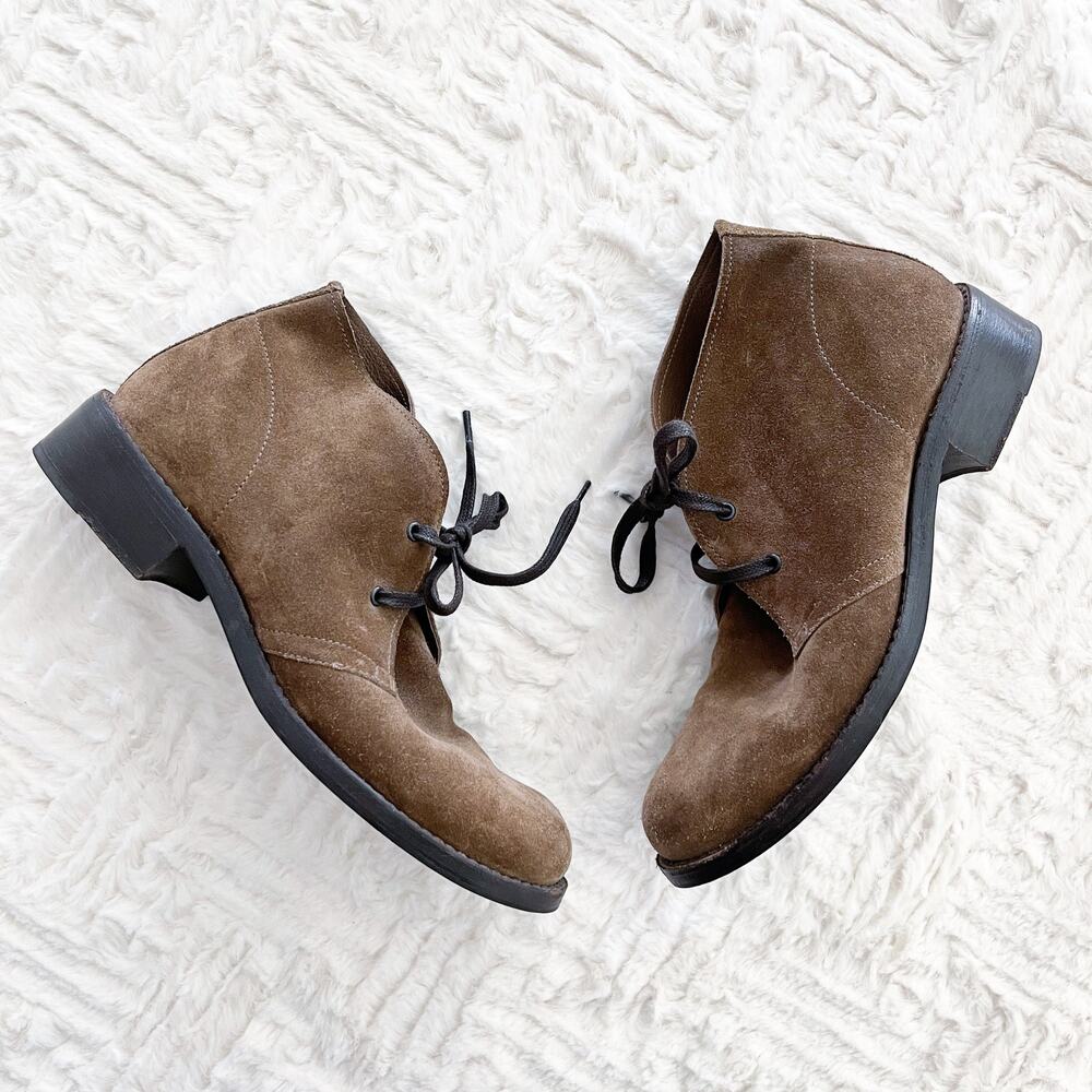 Bottega Veneta Brown Suede Lace up Chukka Boots